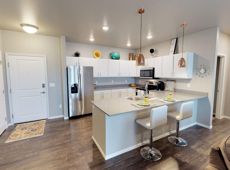 image of kitchen, white cabinets